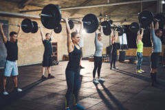 Weightlifting Class Weights Power Strong Shape Sport Lifting Heavy Muscles Building Body Building Stadium Coupure